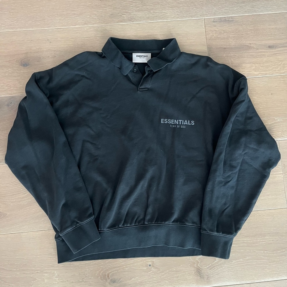 Fear of God Essentials Charcoal Polo Shirt